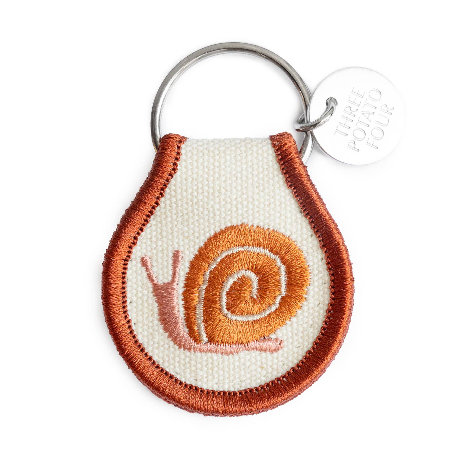 Patch Keychain “Snail” – Embroidered Cotton