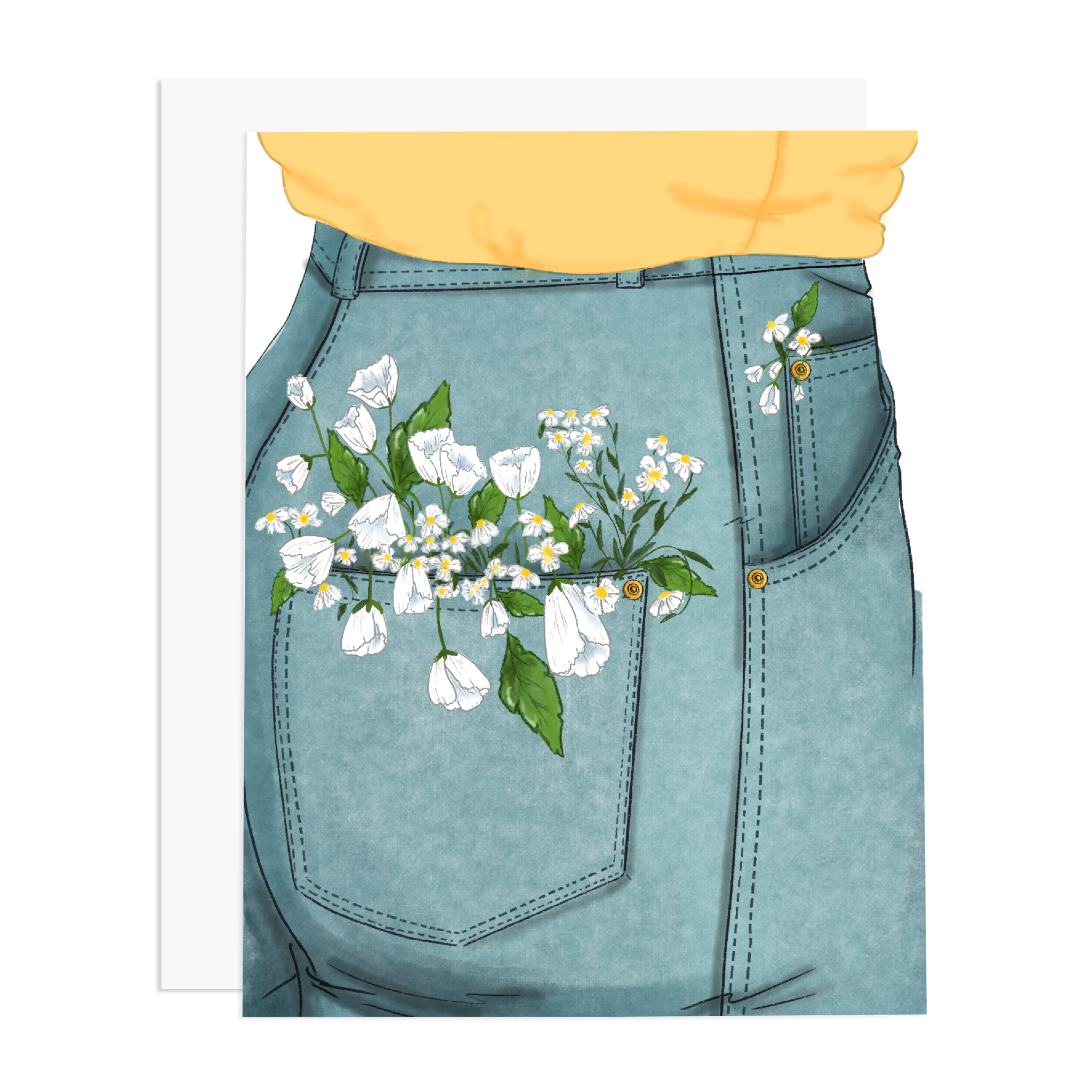 Pocket Flowers Greeting Card