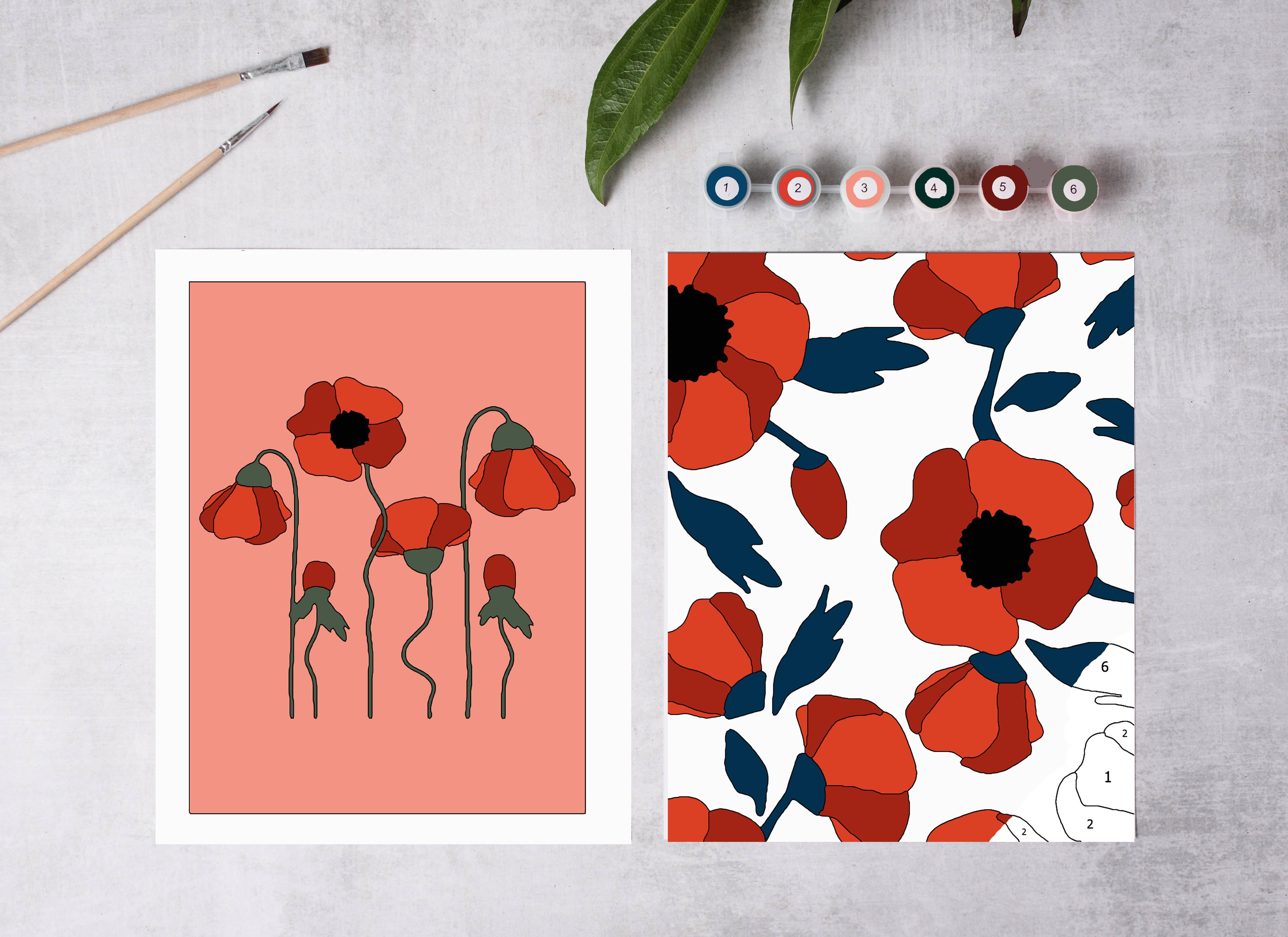 Red Poppies Paint By Numbers Kit
