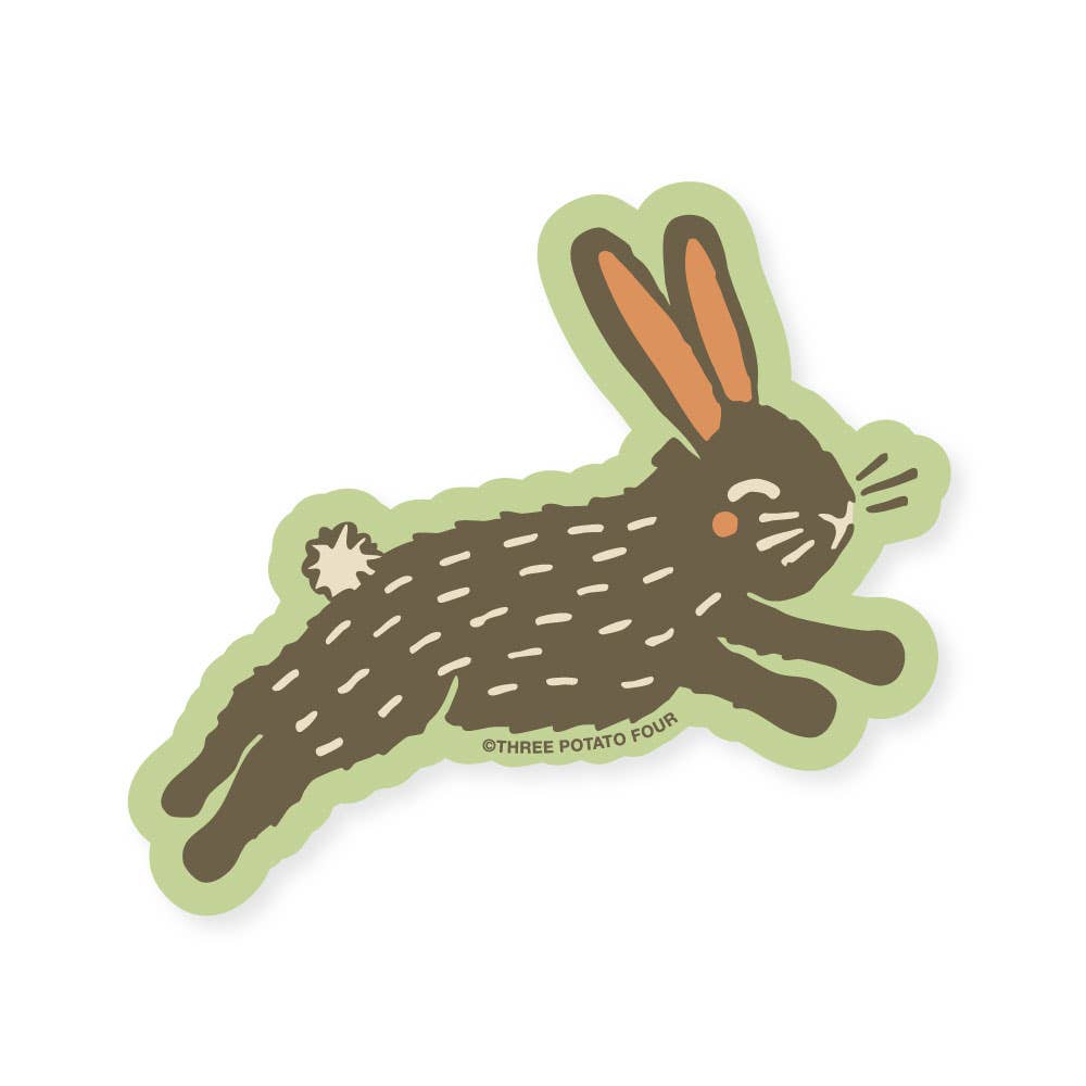 Leaping Bunny Vinyl Sticker