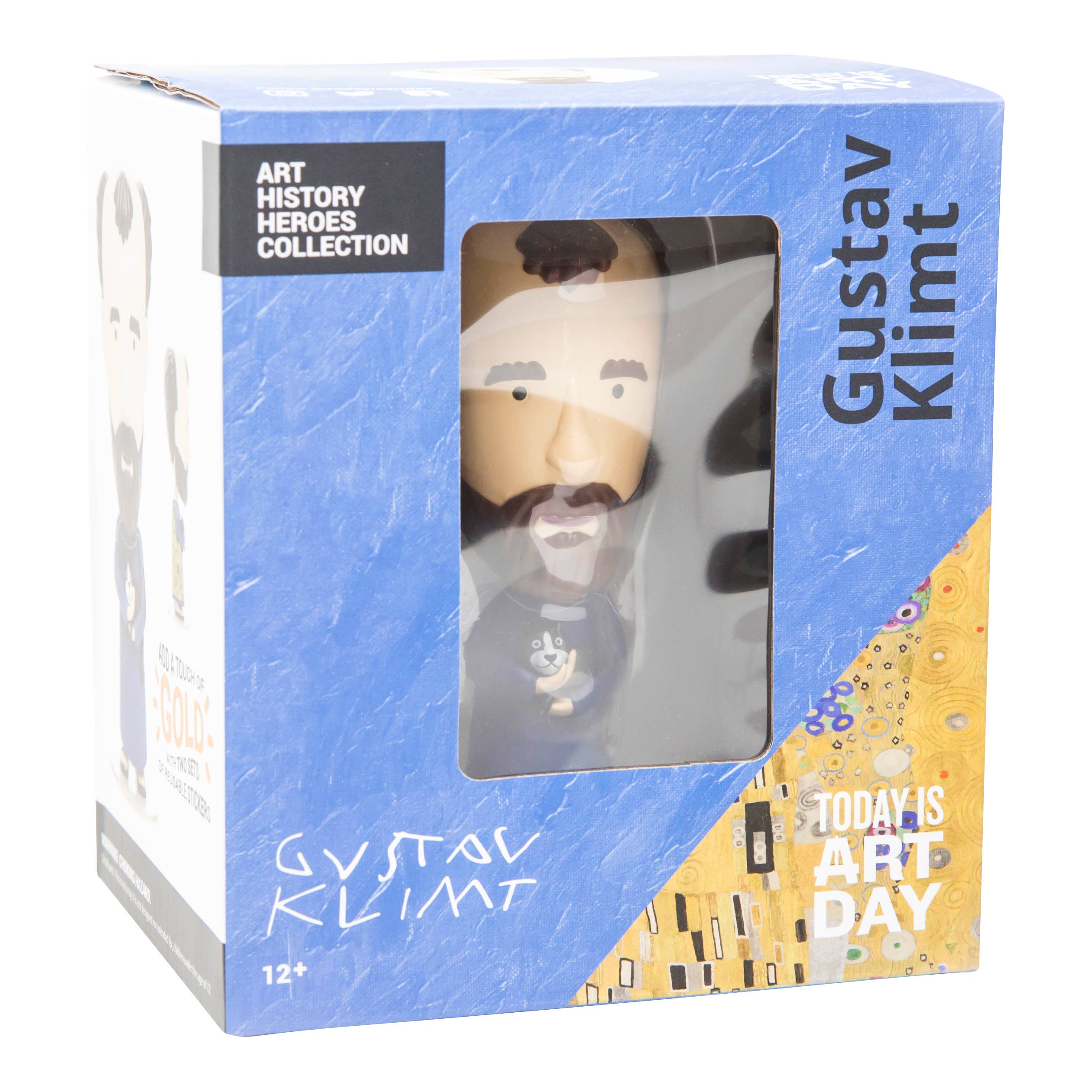 Gustav Klimt Figurine | 5" Art History Collectible | Golden Phase Stickers