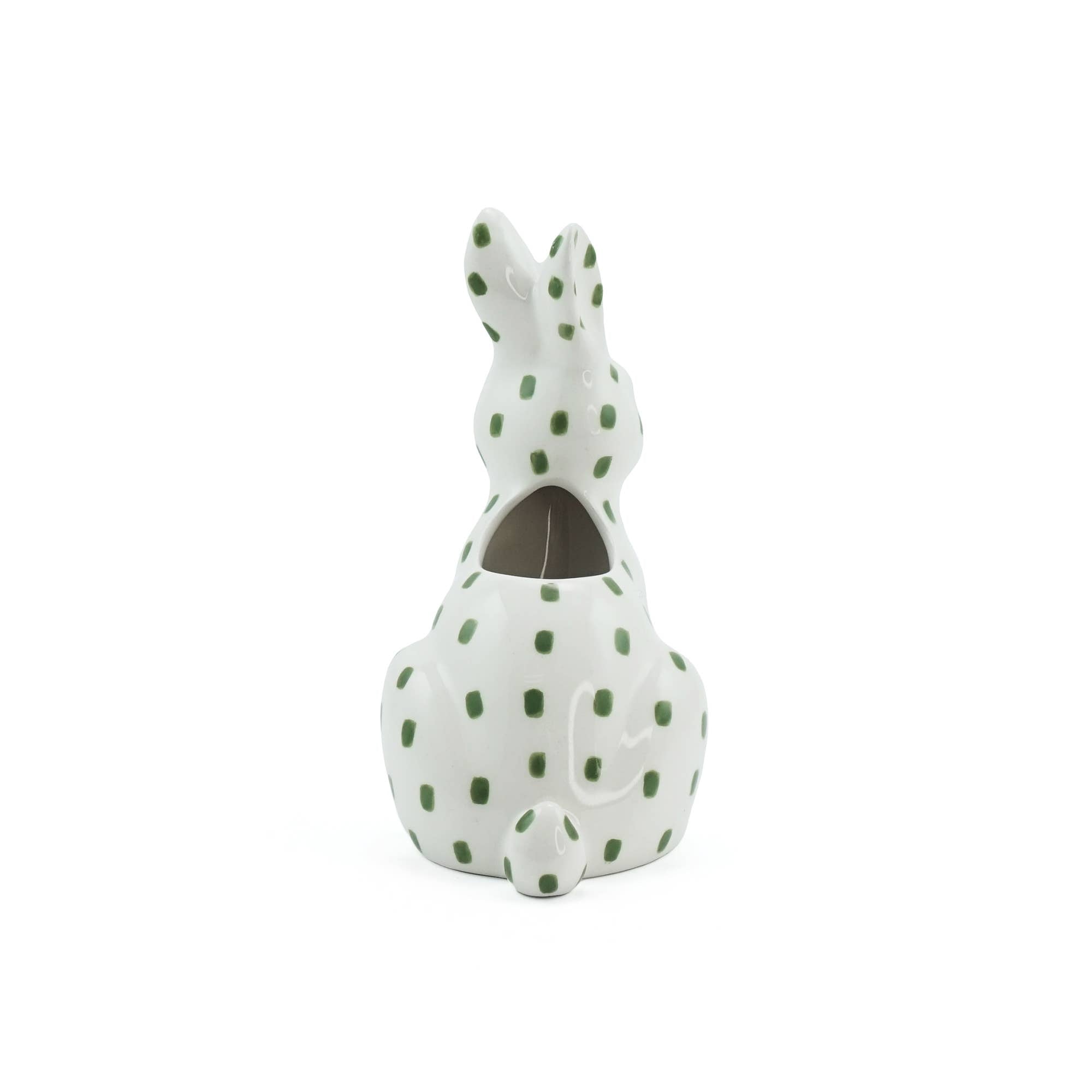 Woodland Hare Ceramic Vase – Green