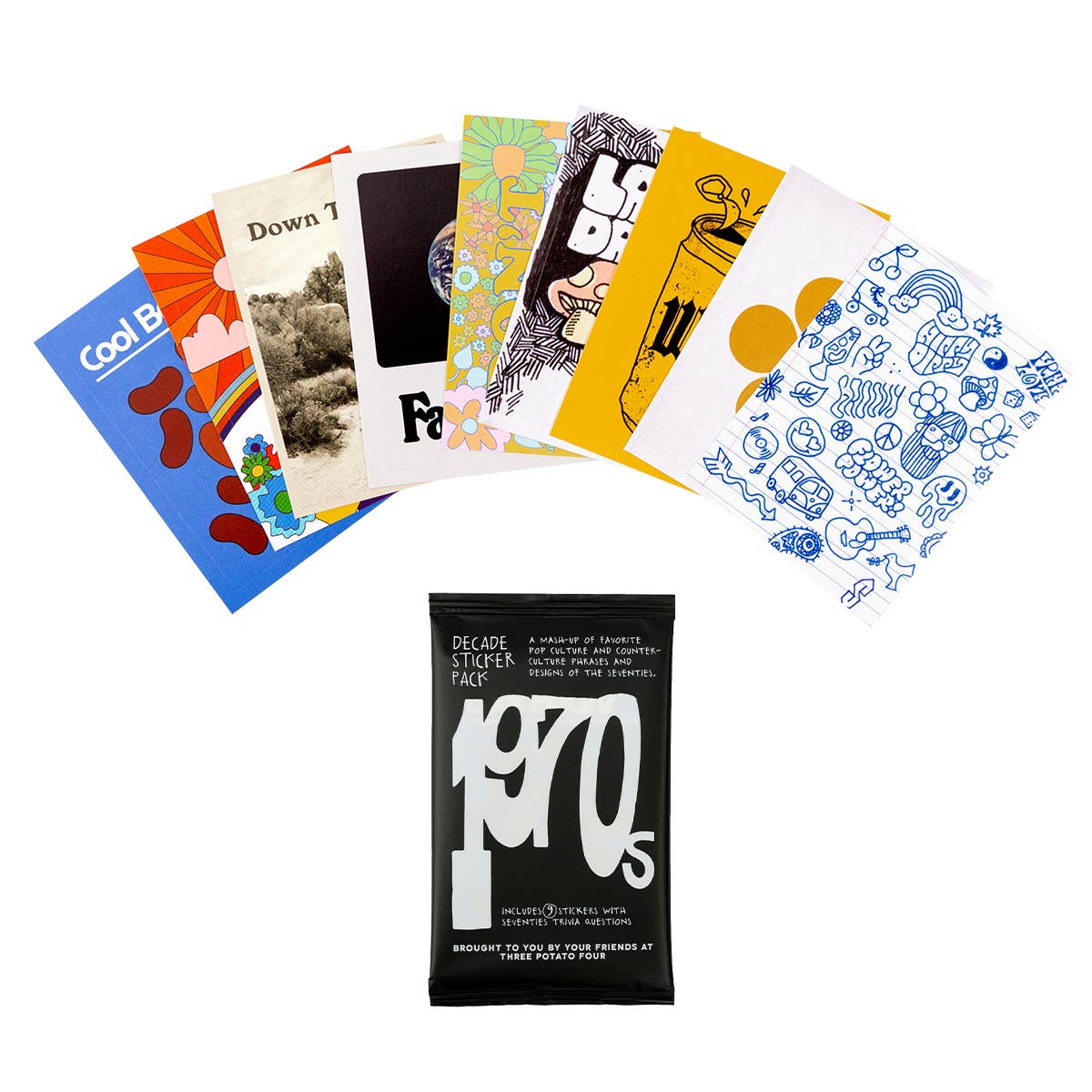 Decade Sticker Card Pack - 1970s