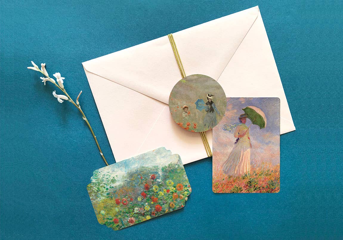 Claude Monet Stationery Set by Mon Petit Art | 15 Cards & Labels