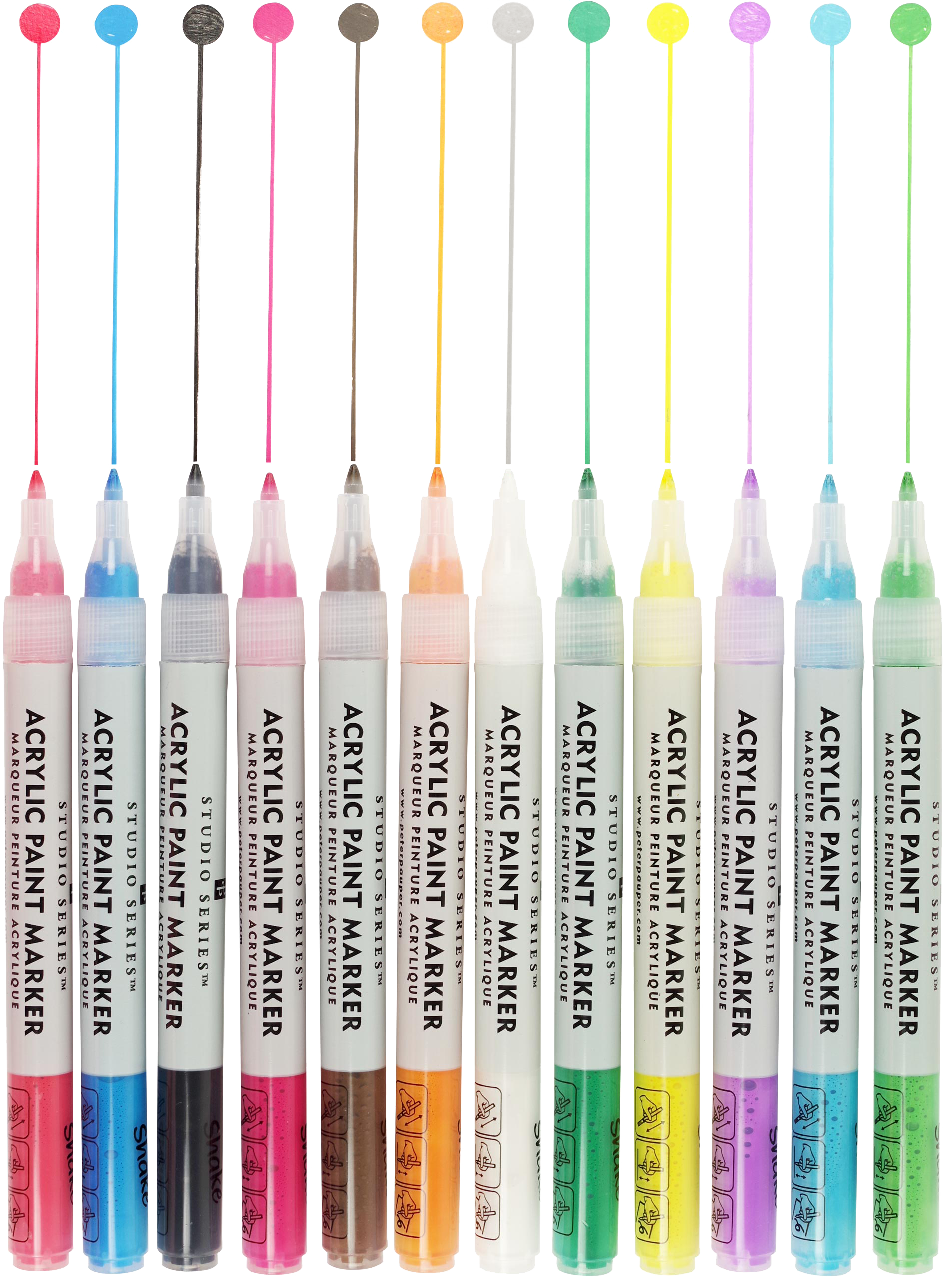 Studio Series Acrylic Paint Markers – Set of 12