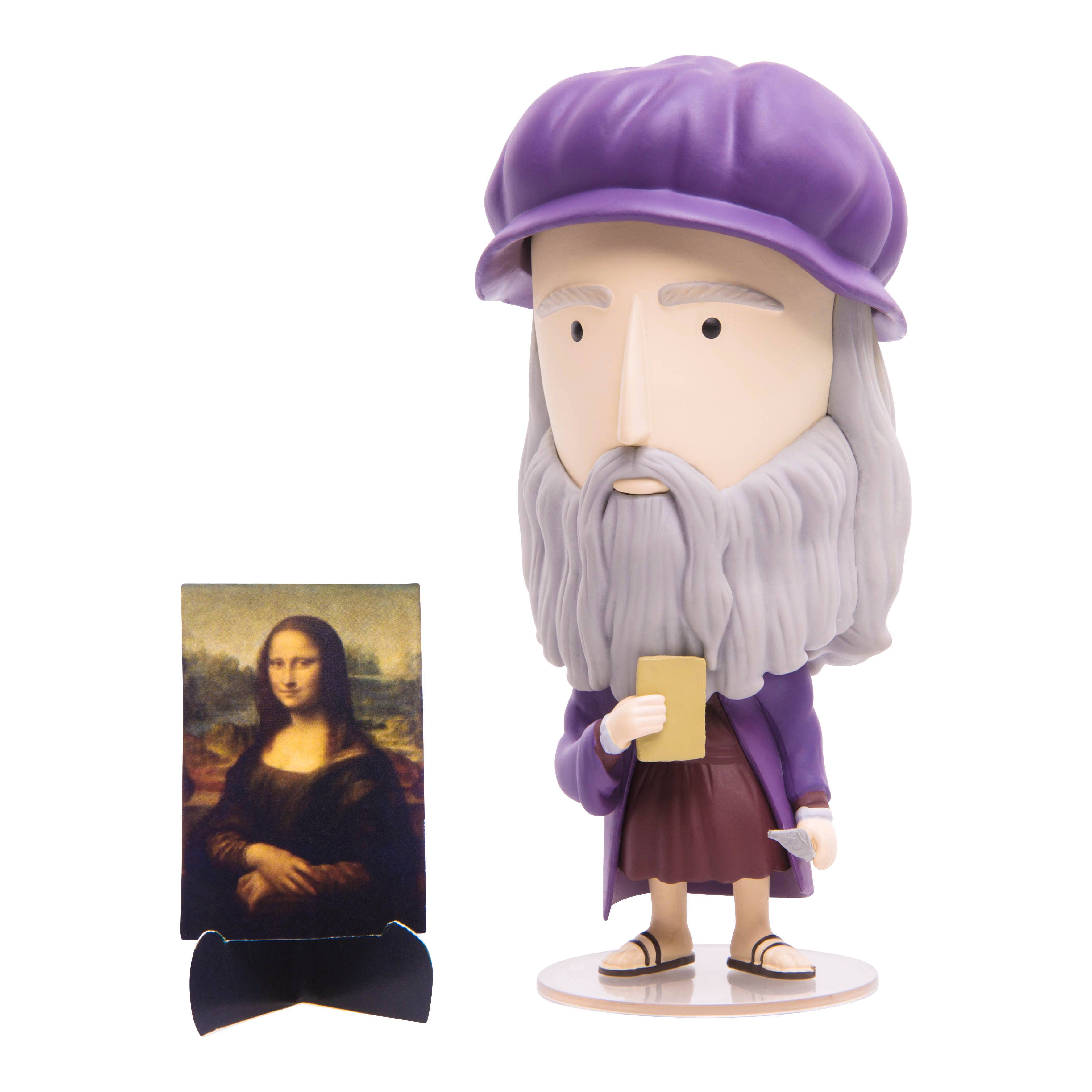 Leonardo da Vinci Figurine | 5" Art History Collectible | Glow-in-the-Dark Features
