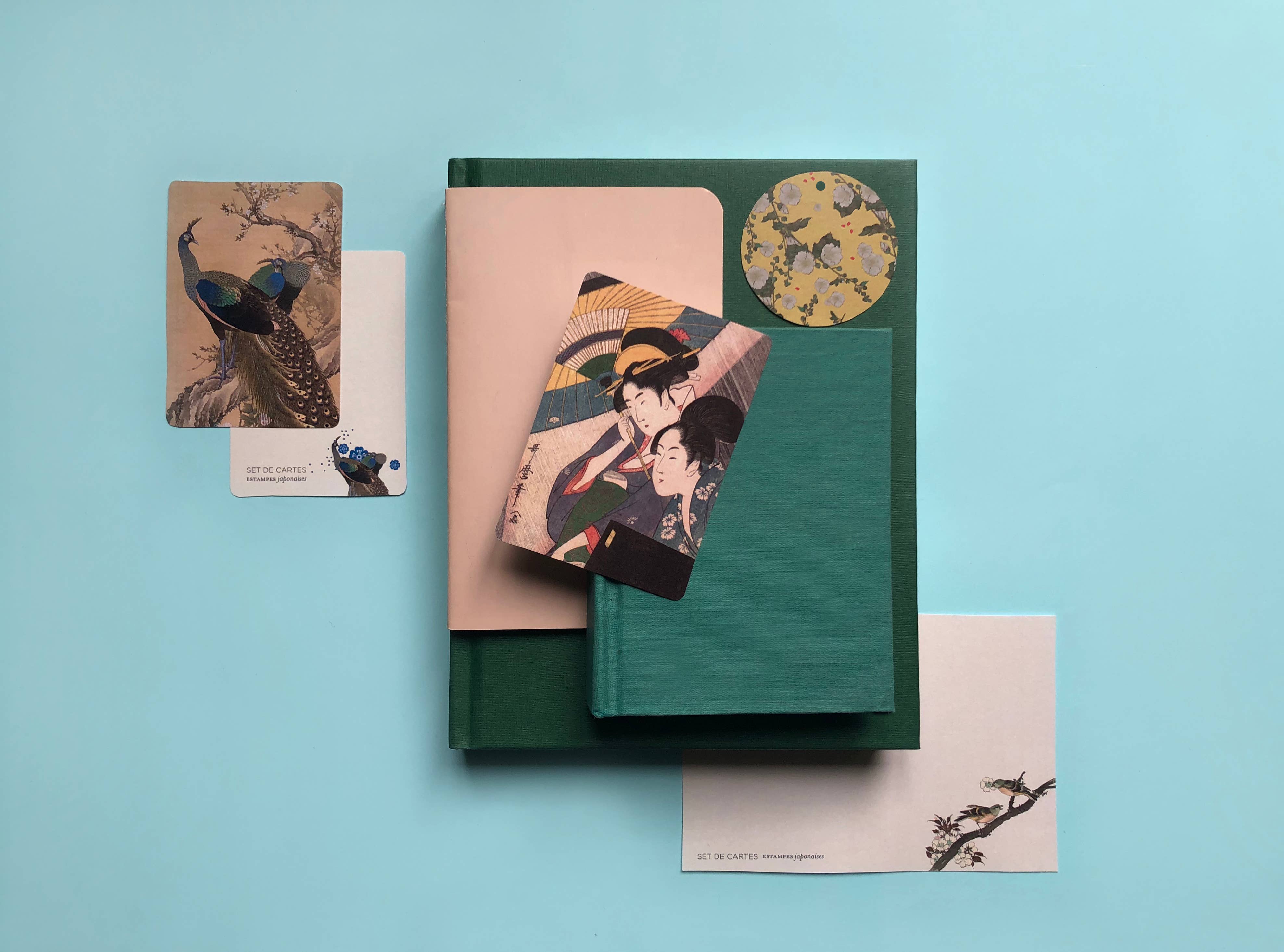 Japanese Prints Stationery Set | 15 Cards & Labels by Mon Petit Art | Gift Wrap & Messages