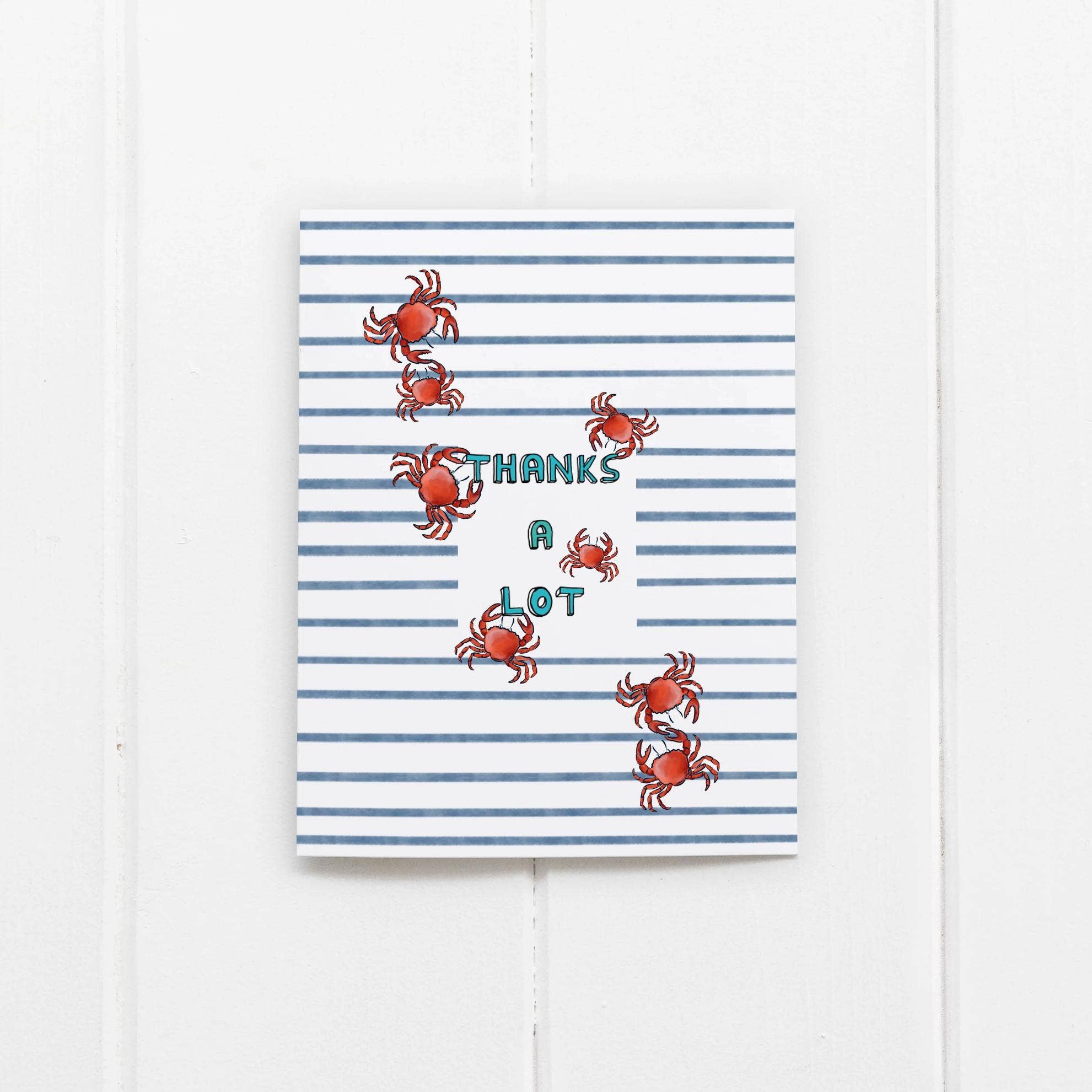Thanks a Lot Crabs Greeting Card