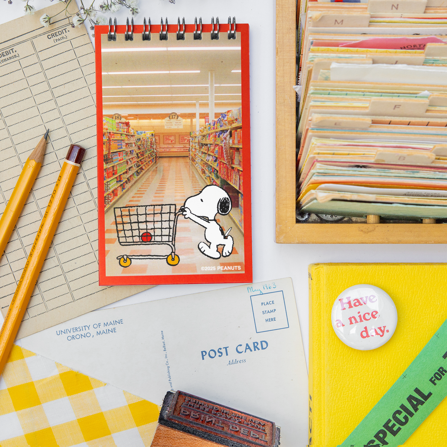 3P4 x Peanuts® - Snoopy Grocery Mini Notebook