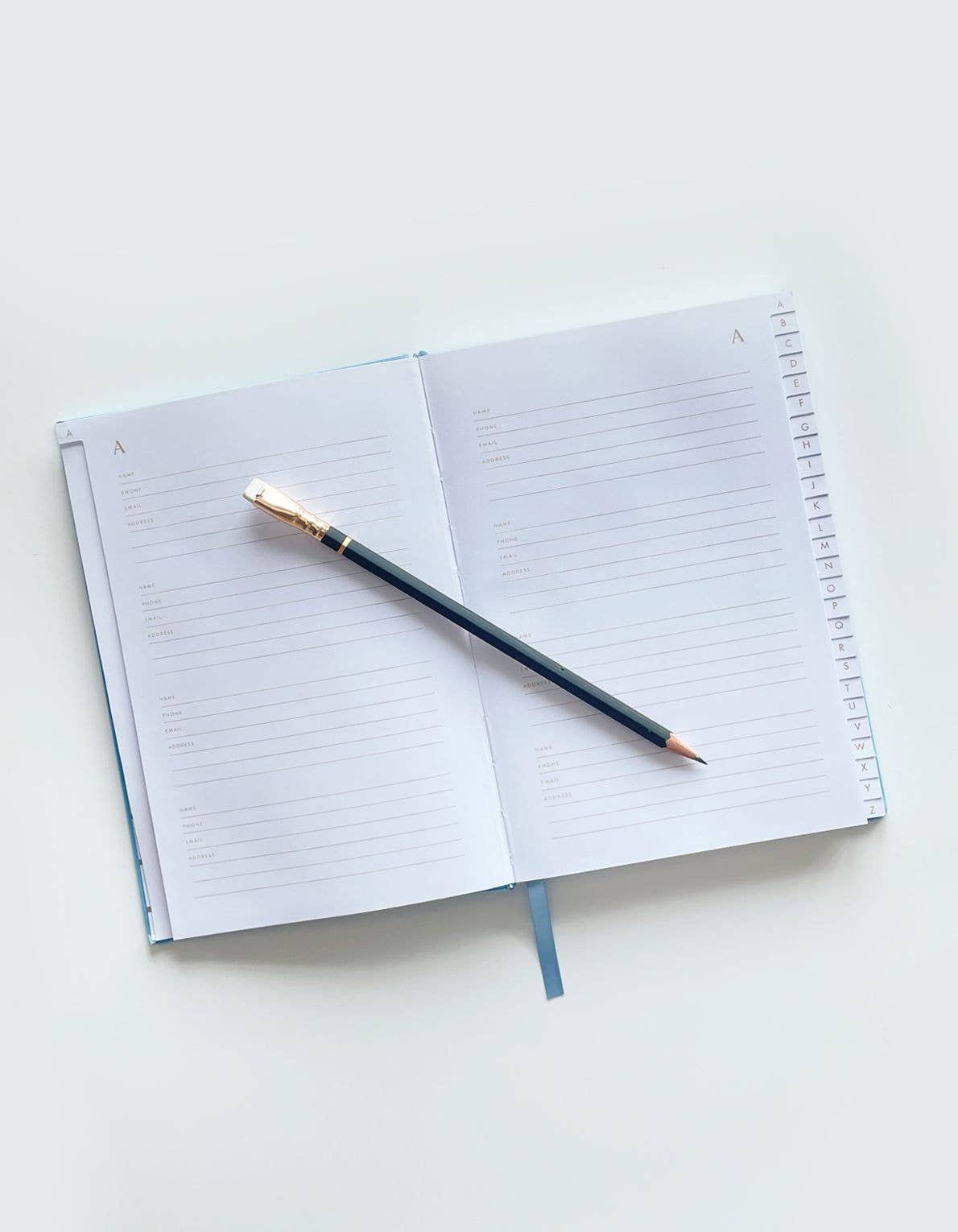 Houses (Blue) Address Book — Silver Foil Edition