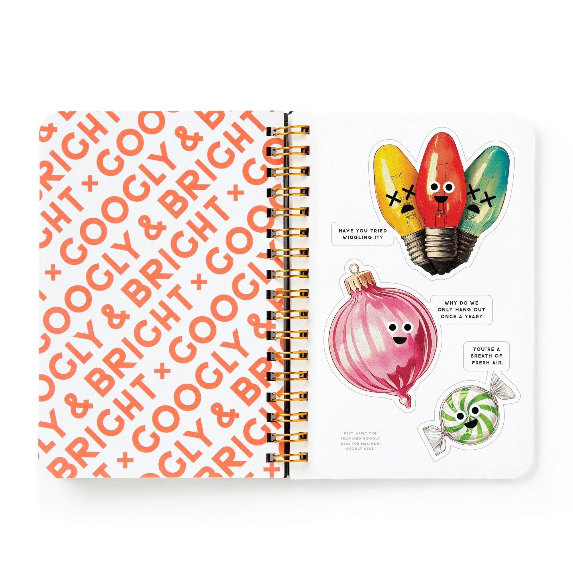 Googly & Bright Holiday Sticker Book by Brass Monkey