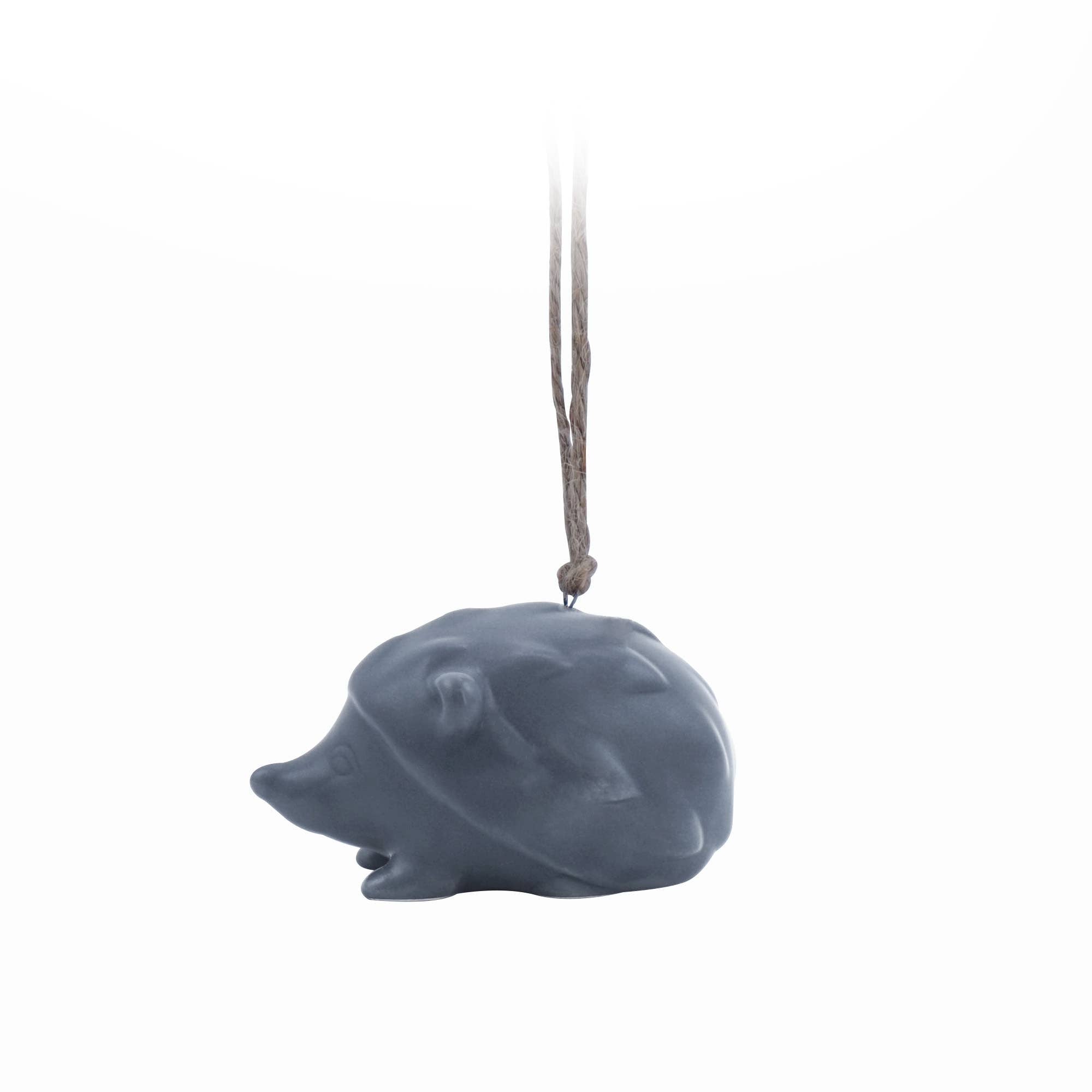 Woodland Folk “Navy Hedgehog” Ceramic Hanging Decoration