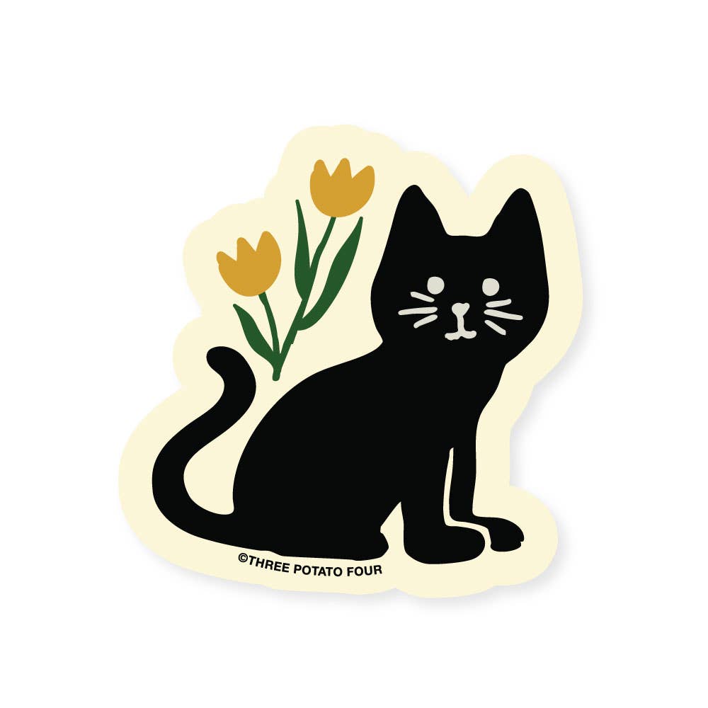Black Cat Vinyl Sticker