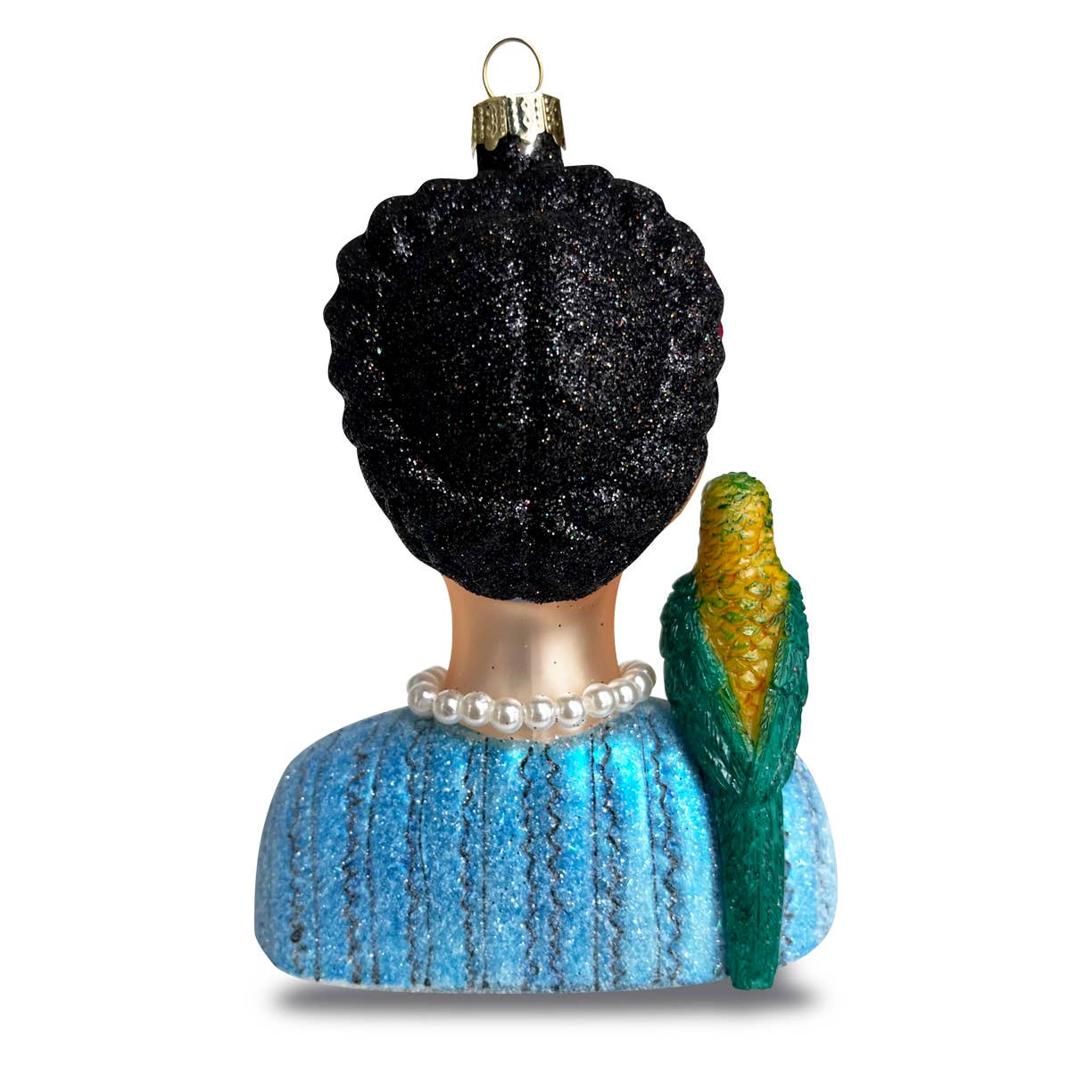 Frida and Her Parrot Glass Ornament — “Women We Admire” Collection