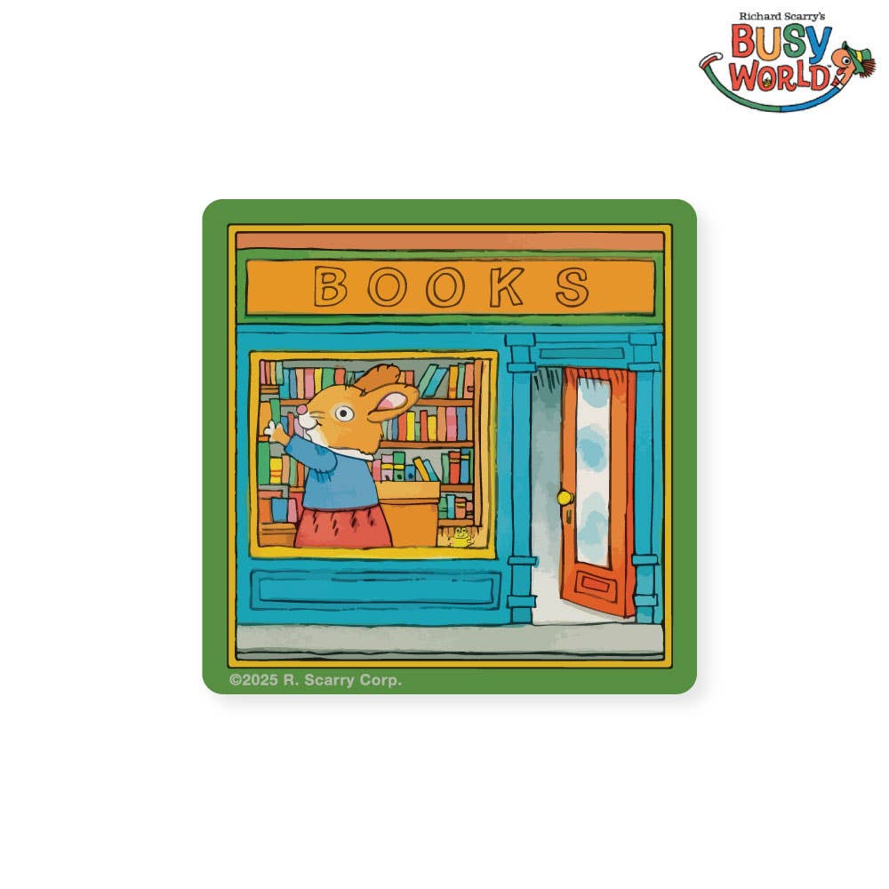 3P4 × Richard Scarry® – Bookstore Vinyl Sticker