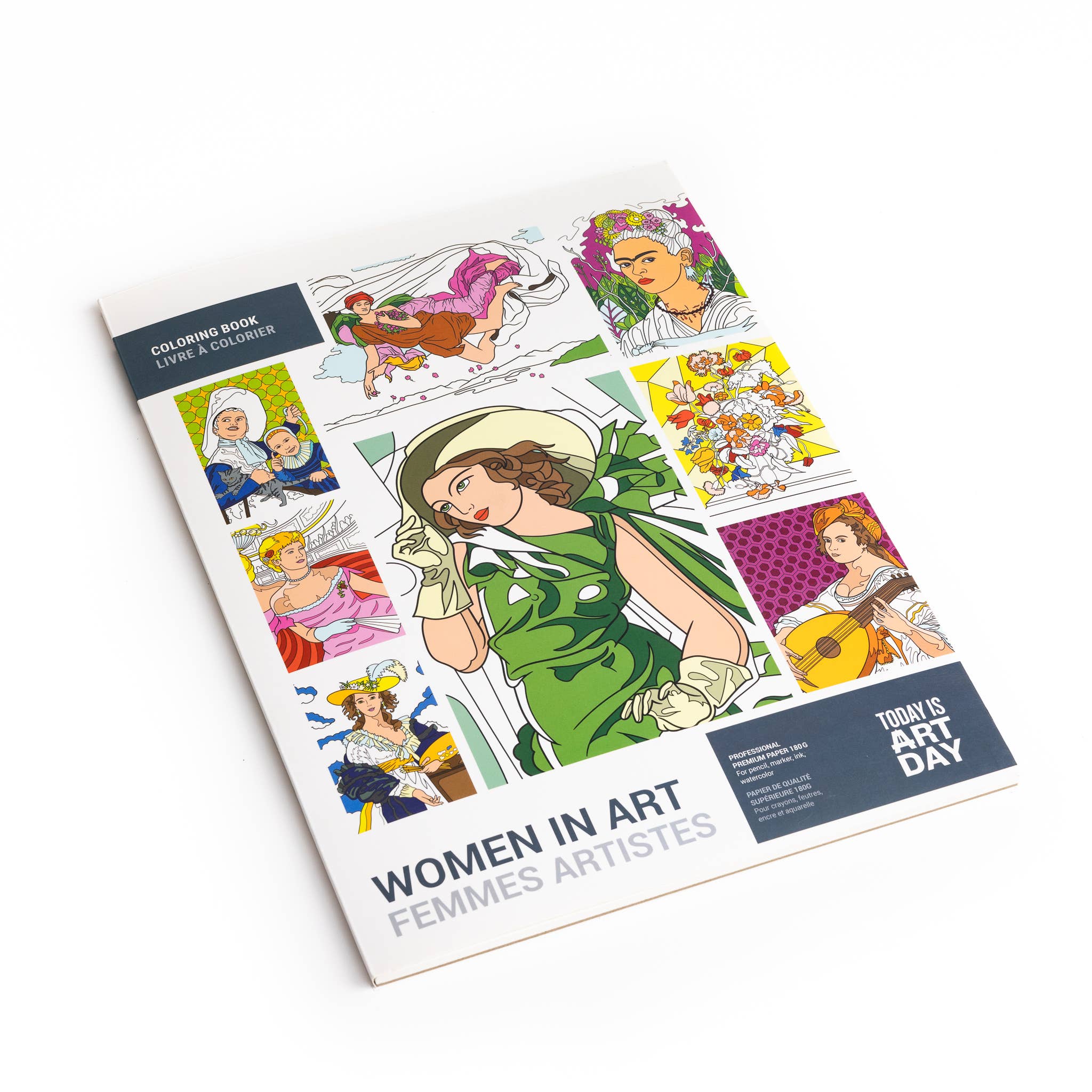 Women in Art Coloring Book | 12 Masterpieces by Female Artists | Thick Premium Paper