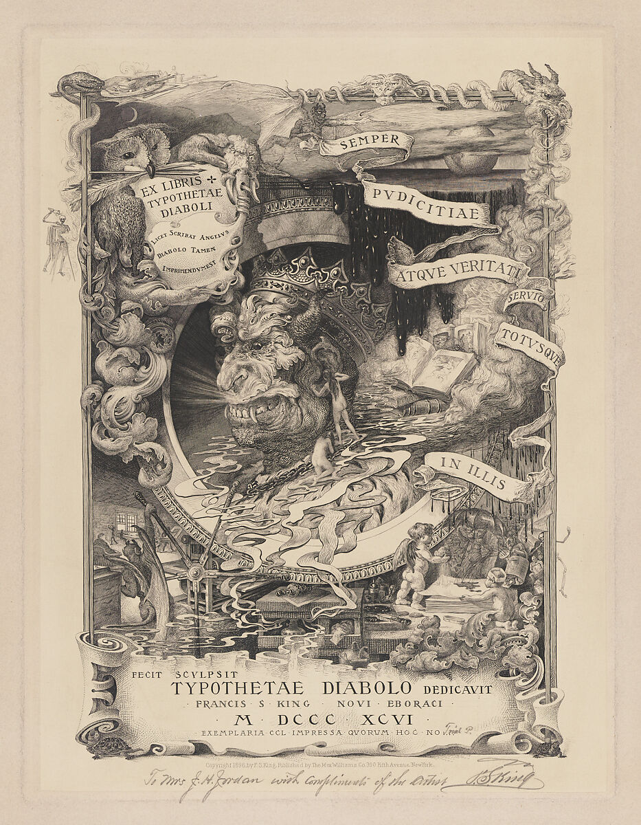 Francis Scott King – Ex Libris of the Printer’s Devil