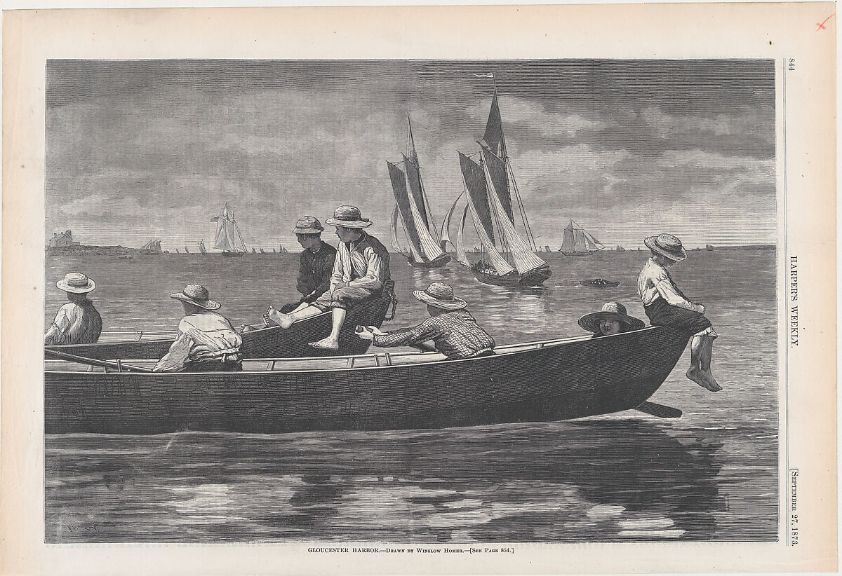 Winslow Homer – Gloucester Harbor (from "Harper’s Weekly," Vol. XVII)