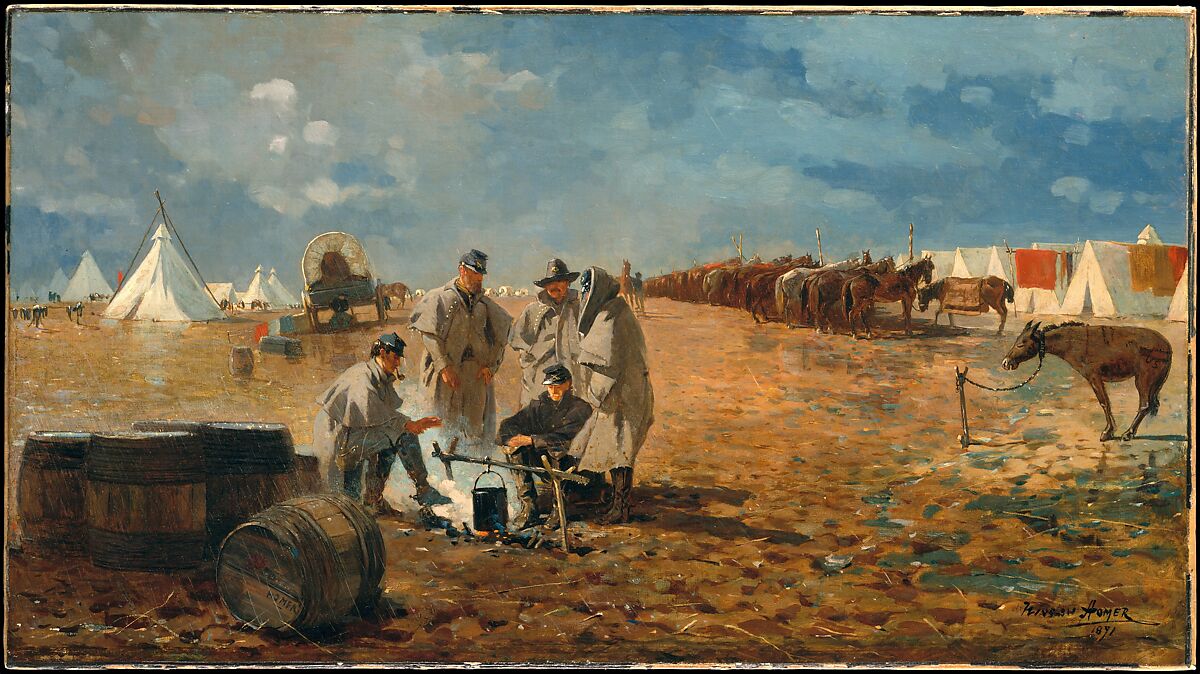 Winslow Homer – Rainy Day in Camp