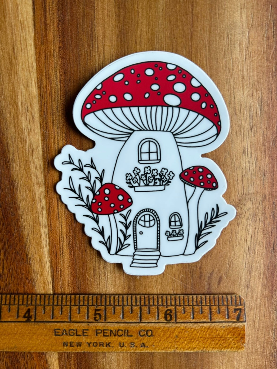 Mushroom House Sticker